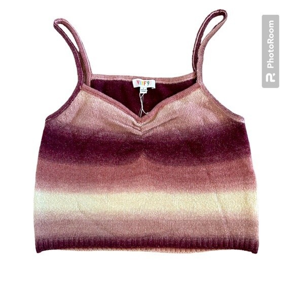Wayf Natalie Knit Stripe Camisole Top Size L NWT - Picture 2 of 5